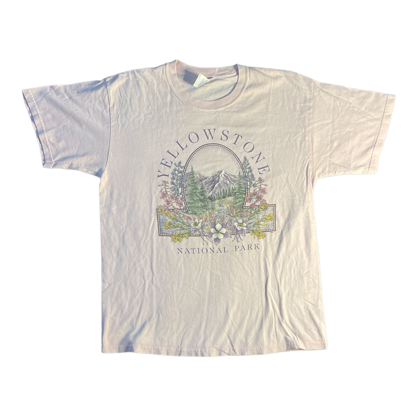 Yellowstone National Park Vintage Tee Lavender L