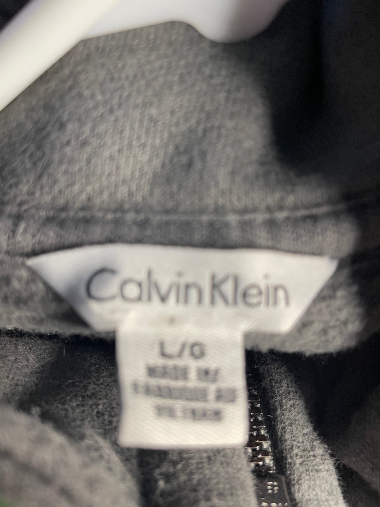 Calvin Klein Gray Quarter Zip Fleece L